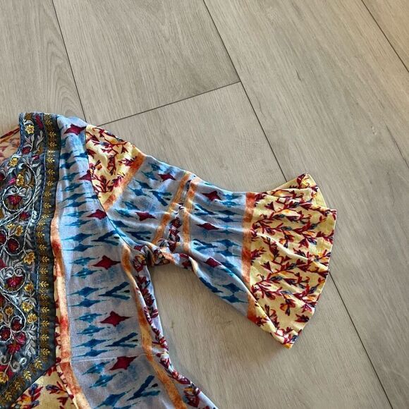 Soft Surrounding Fifi Embroidered Floral Tunic Top Colorful Bell Sleeve size L - Picture 2 of 9